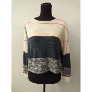 Moth Anthropologie Cropped Light Weight Horizontal Striped Sweater Size …